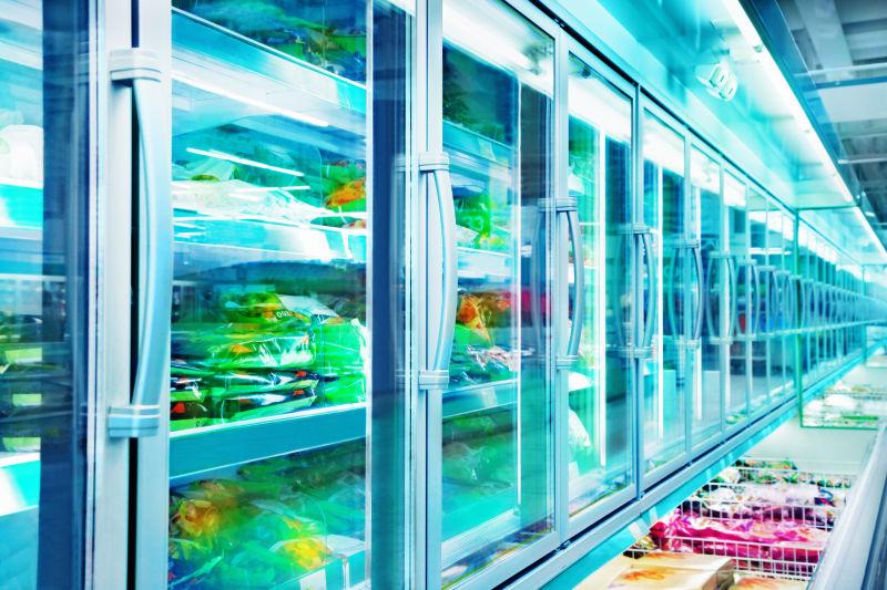 超市排列的商品