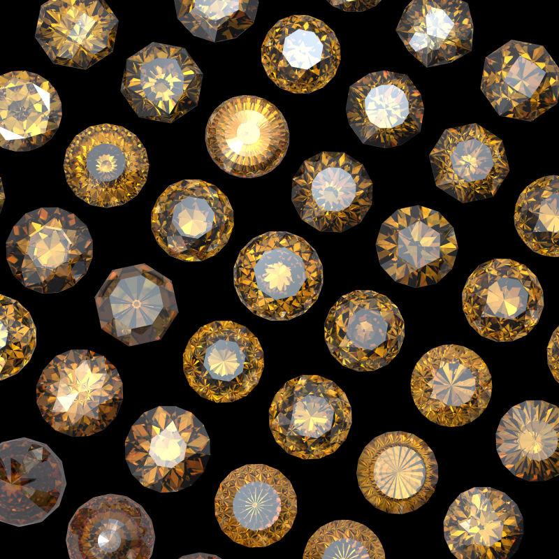 各式各样美丽的宝石