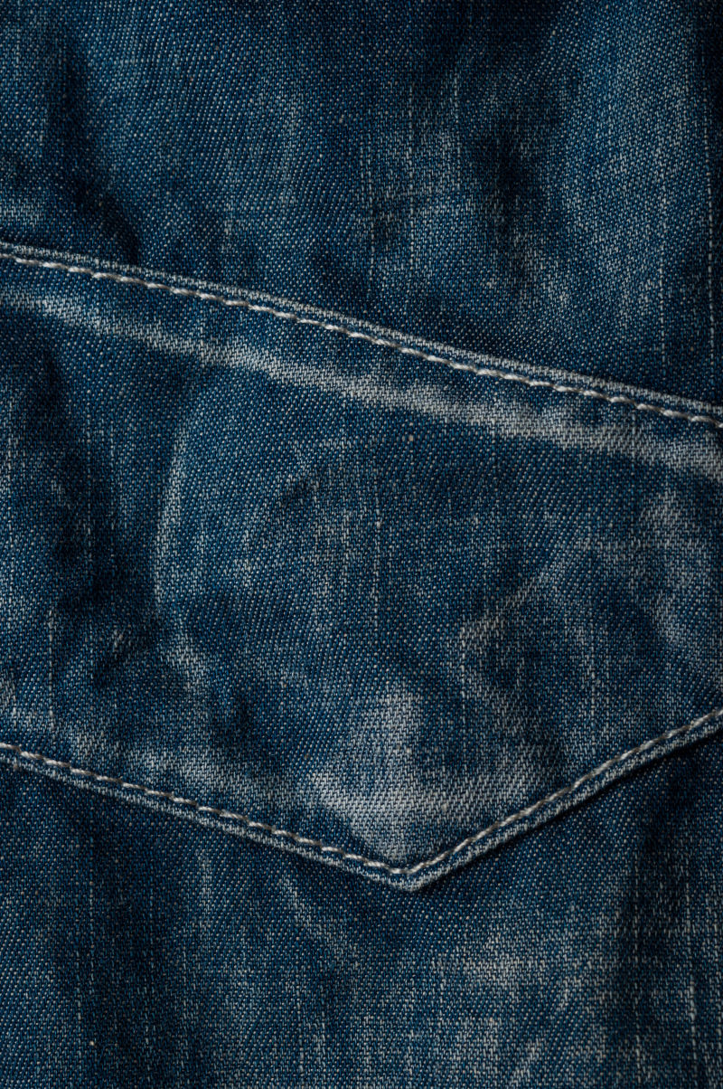 牛仔裤口袋背景纹理