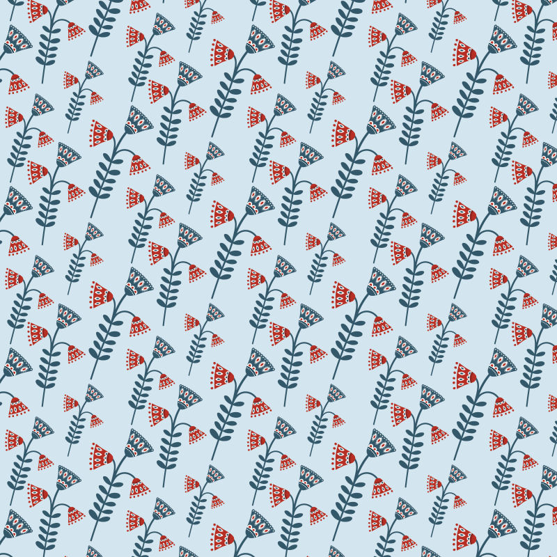 圣诞元素蓝底无缝背景