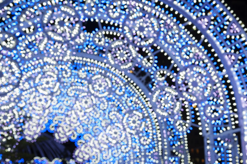 美丽的蓝色圣诞背景