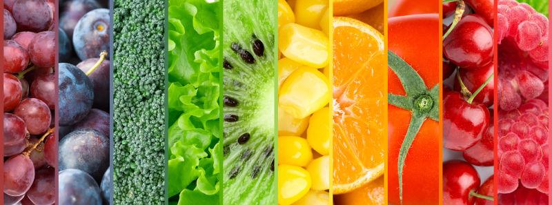 健康食品果蔬拼贴