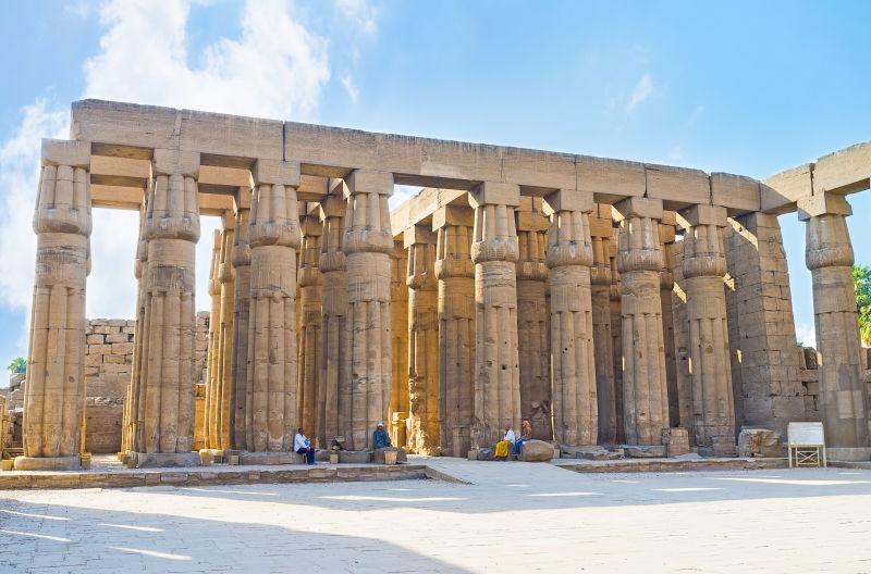 埃及卢克索美丽的古代遗址