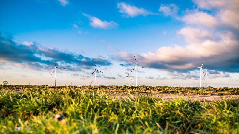 农田里的风力发电机