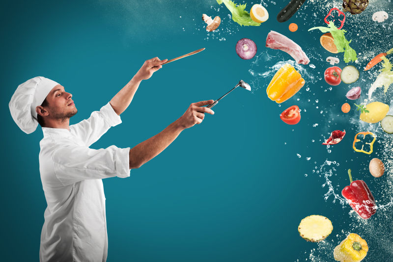 厨师和健康食品