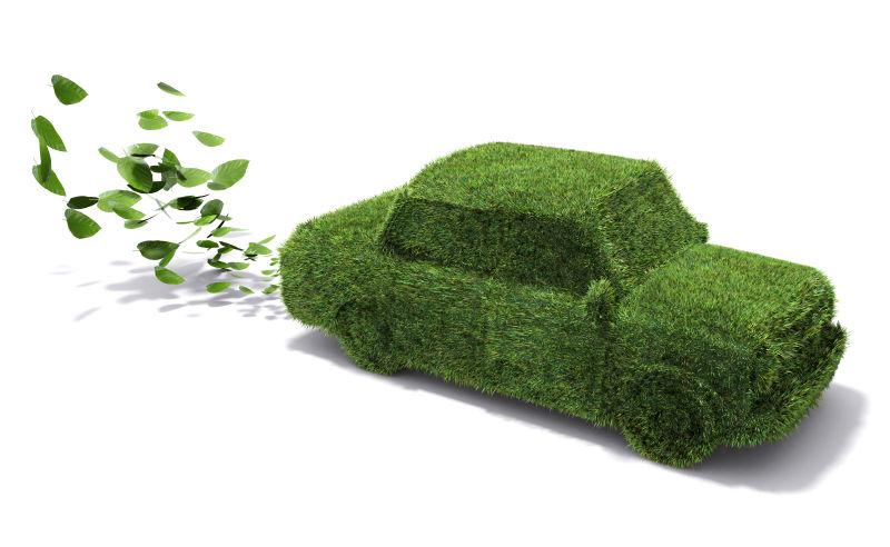 创意绿色汽车CG
