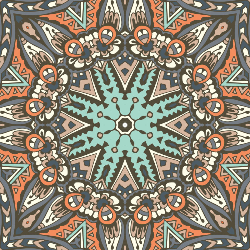 抽象印第安人无缝模式设计