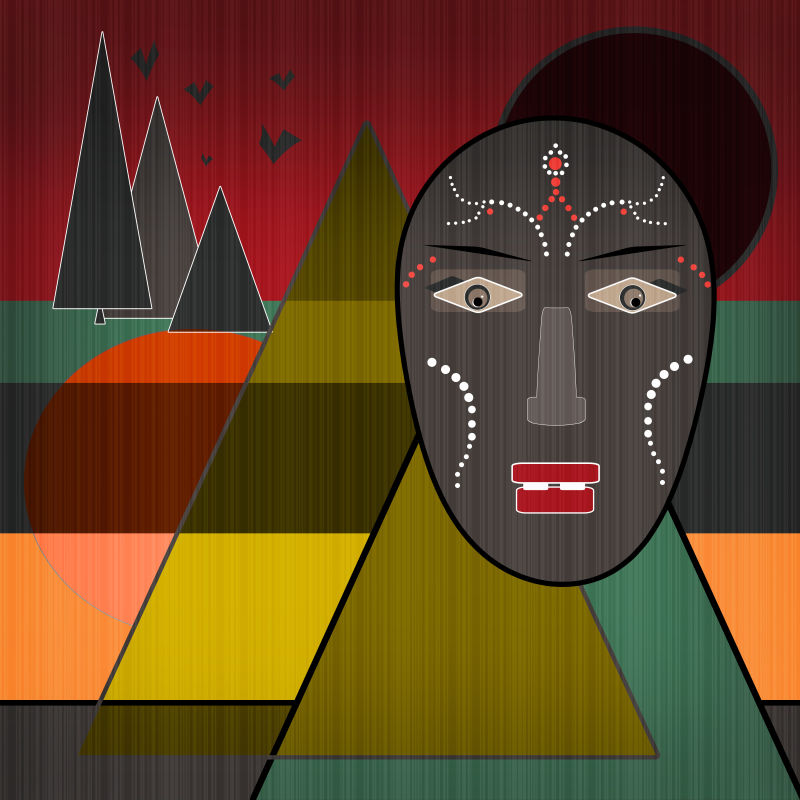 非洲设计元素和面具