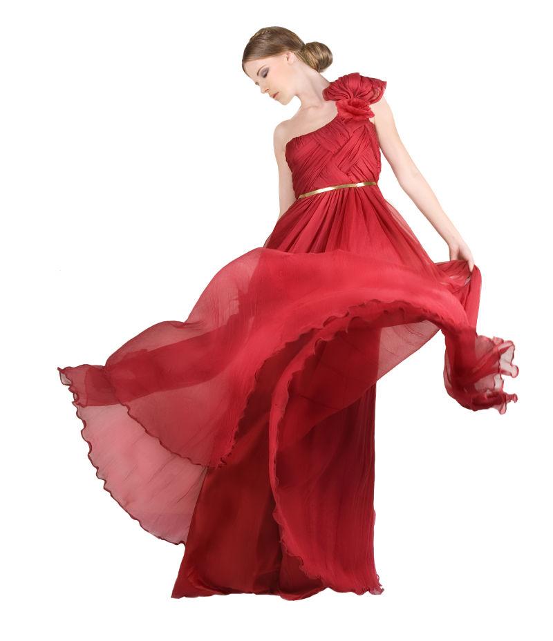 穿红衣服的女人