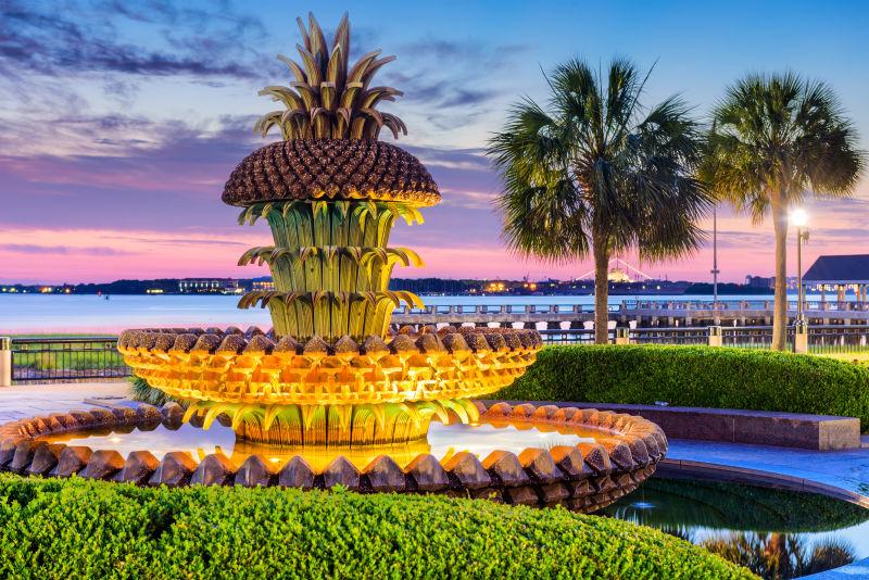 美国滨水公园菠萝喷泉