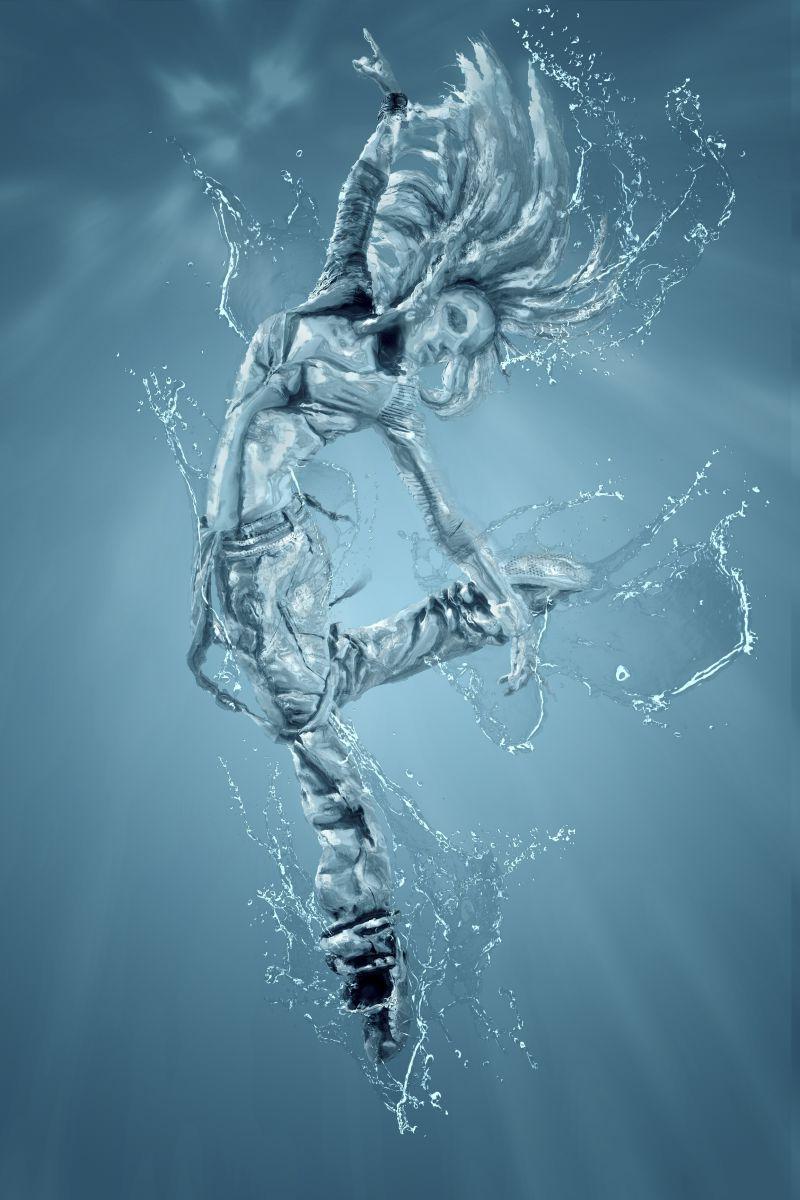 水中的舞者创意