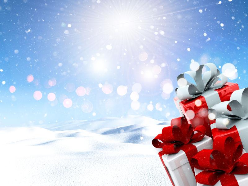 雪地里的圣诞礼物