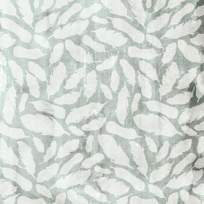 绿色背景中白色羽毛纹理