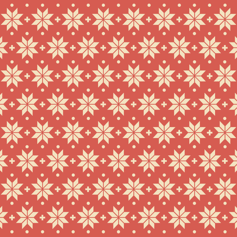 红底雪花无缝背景