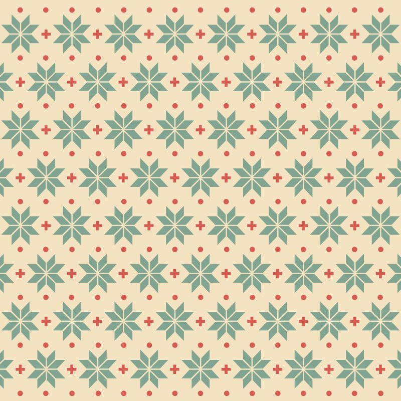 绿色圣诞雪花无缝背景