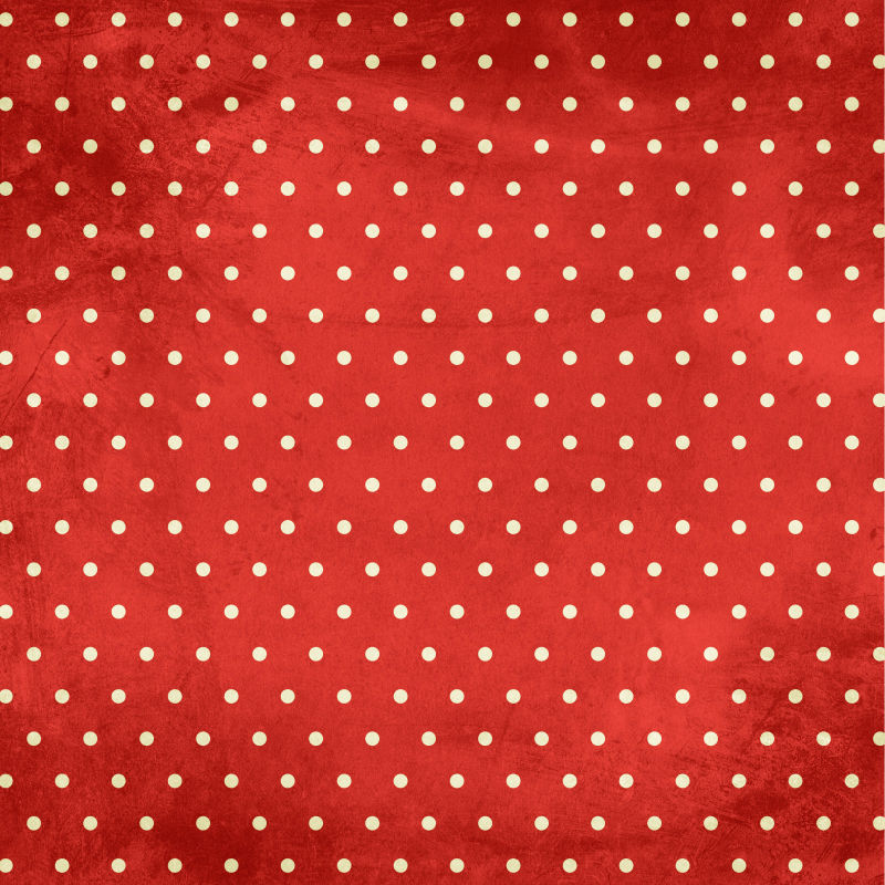 红底波点花纹