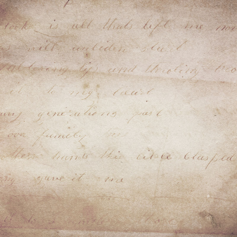 写着英文的纸张