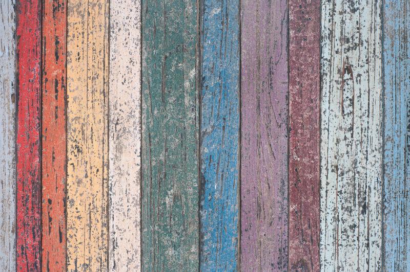 老式彩色木板背景