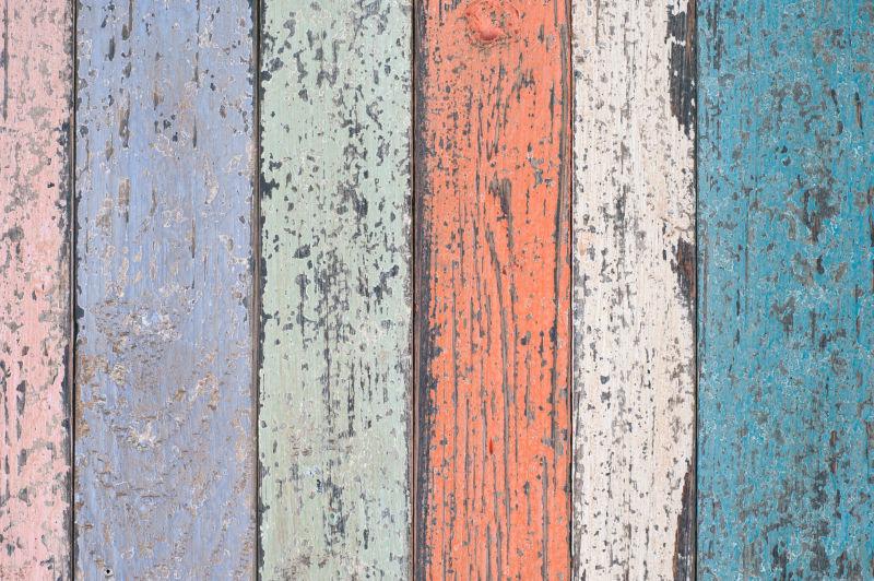 带有颜色的木板纹理背景