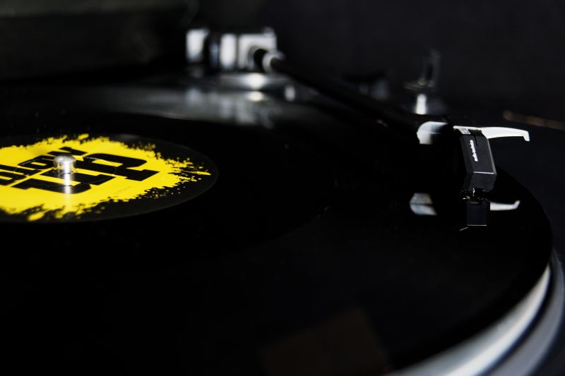 黑色复古的唱片