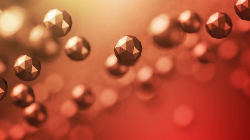 混沌低粒子的三维绘制背景