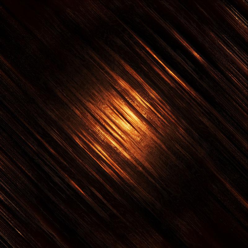 黑暗中橙色灯光照射下的纹理背景