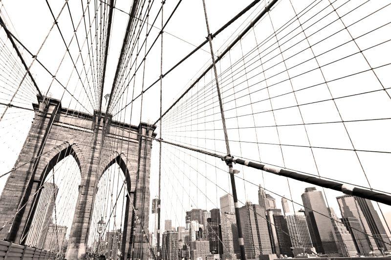 纽约曼哈顿桥大桥景观