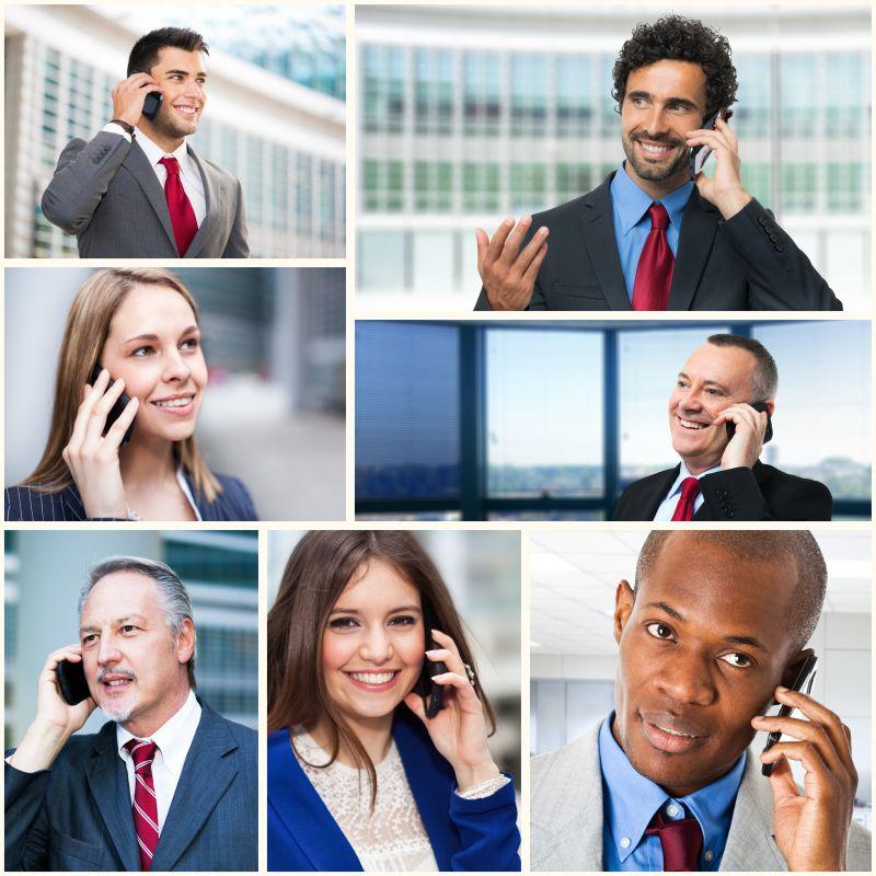 正在接电话的商务人士