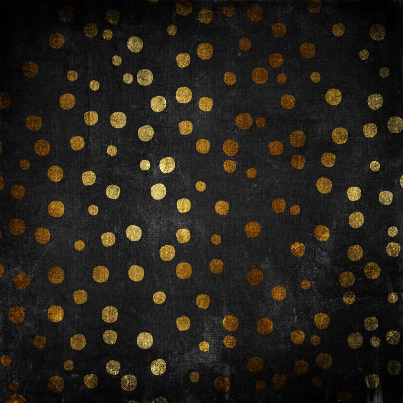 黑底无缝金色圆点