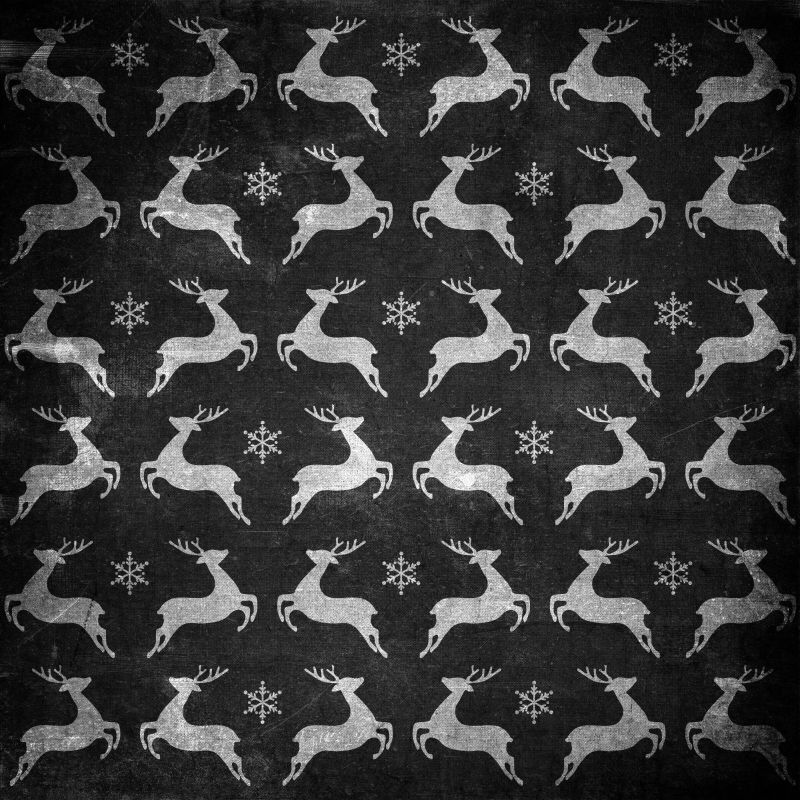 麋鹿黑底无缝背景