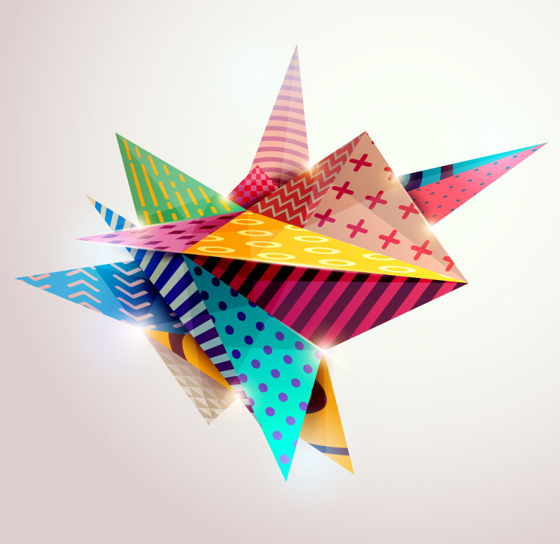 矢量的三维几何背景设计