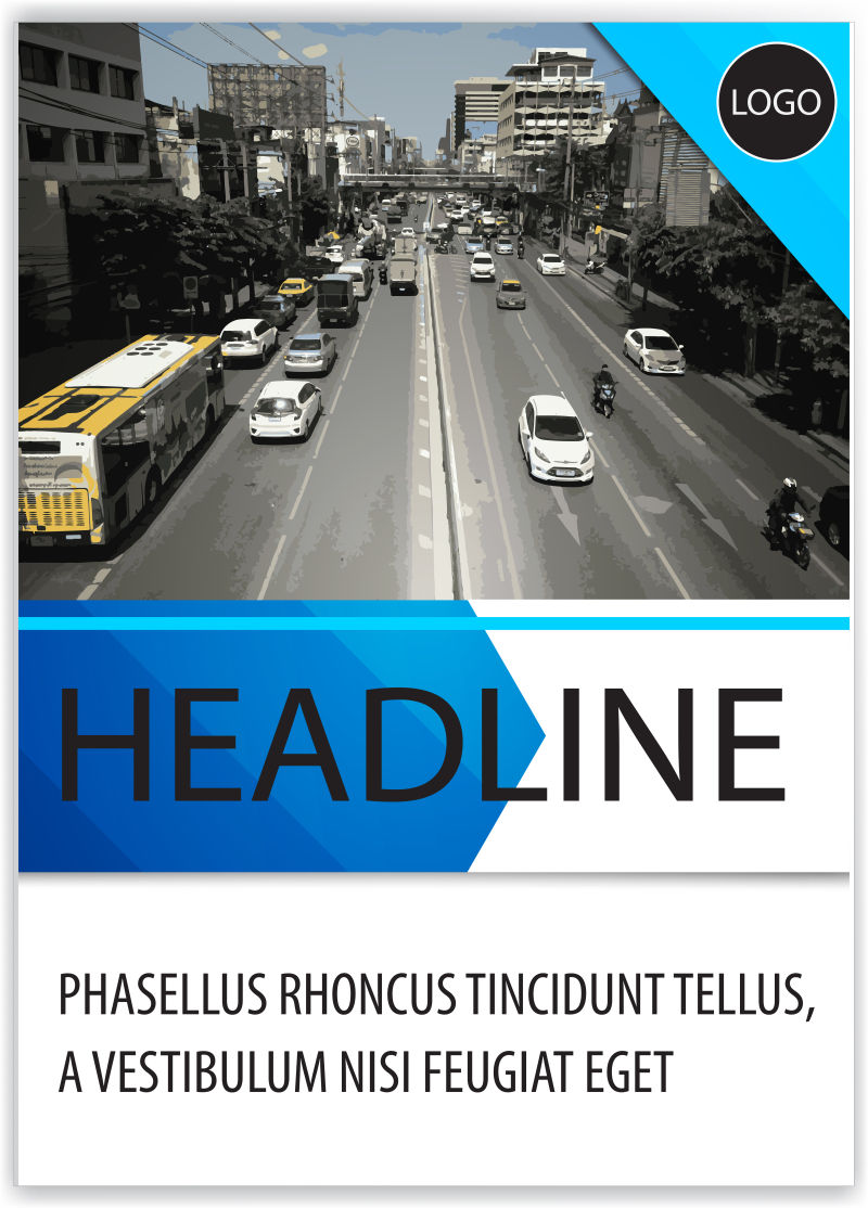 矢量创意蓝色版式设计的书籍封面