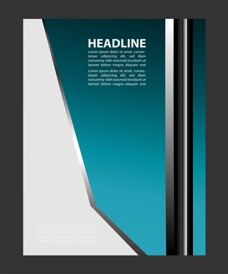 蓝色现代时尚矢量小册子