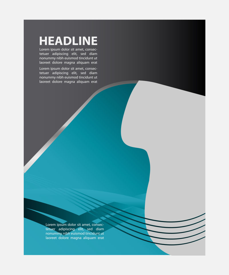 矢量创意抽象现代的小册子设计