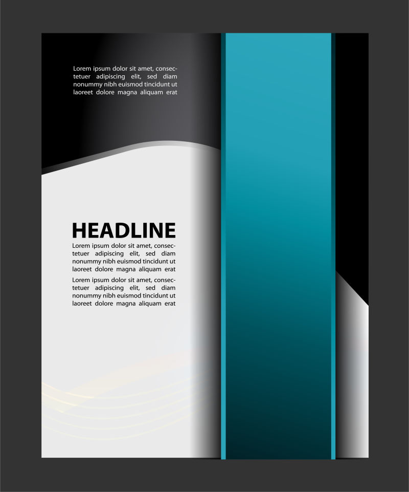 抽象几何风格的矢量小册子设计