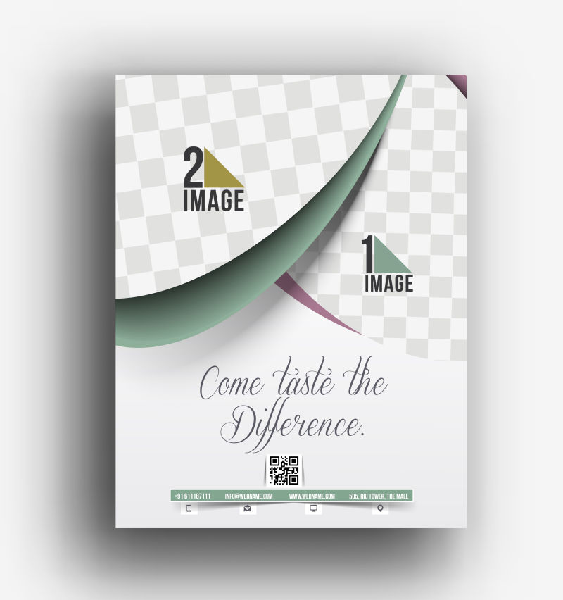 矢量的食物宣传海报版面设计