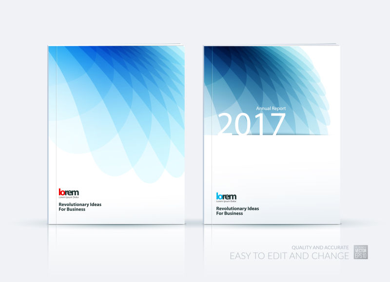 矢量的蓝色抽象图案宣传手册