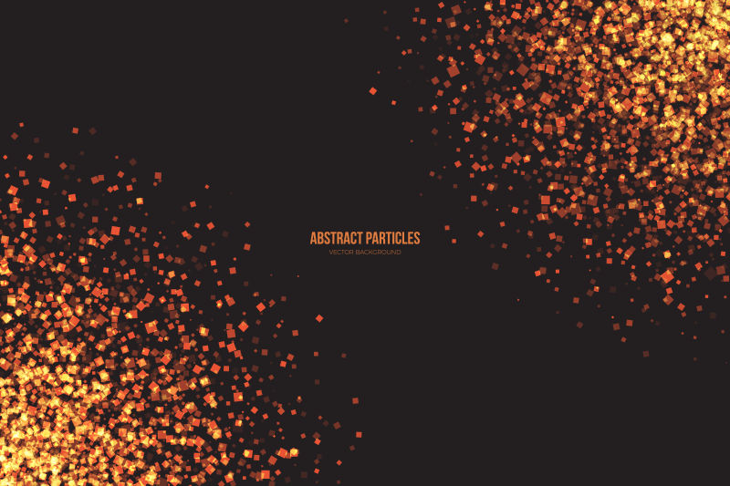 明亮的金色闪光粒子矢量背景