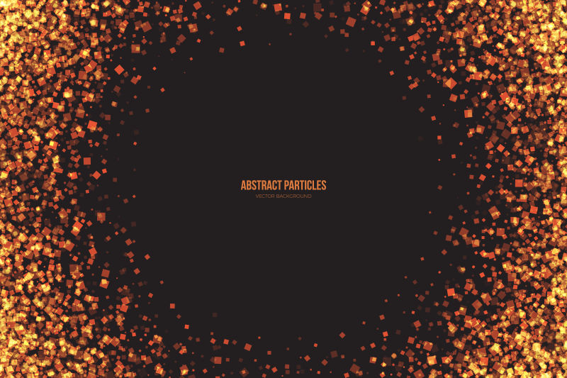 矢量的金色发光粒子