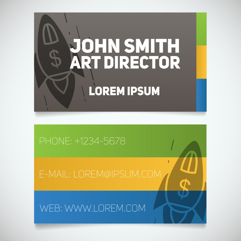 矢量商务金融概念的名片设计