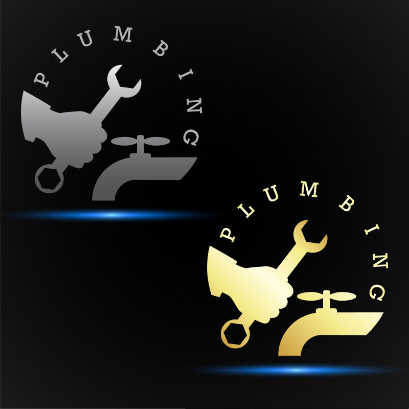 创意手工维修管道的标志设计