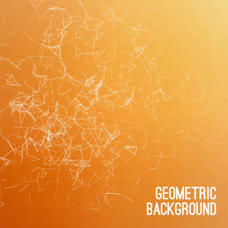 抽象几何线框图案的矢量背景