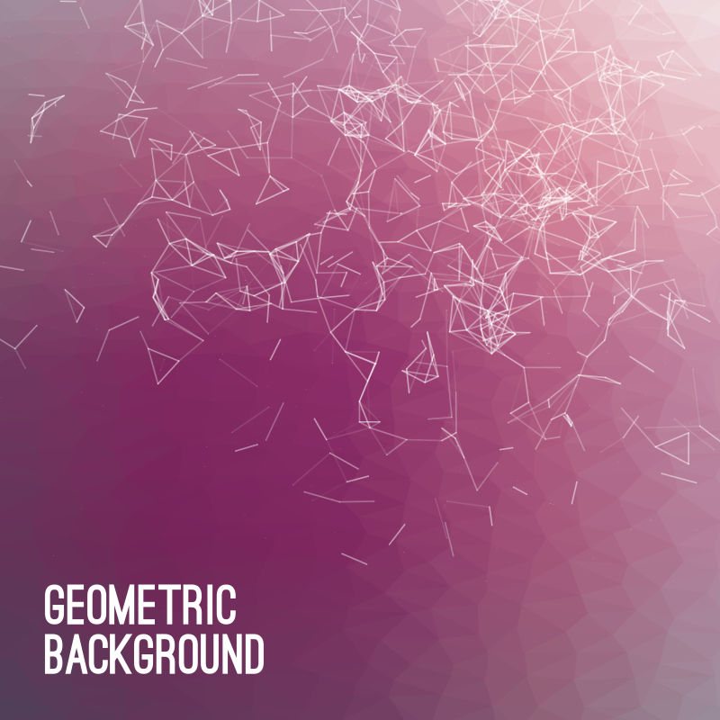 线框图案的粉色矢量背景