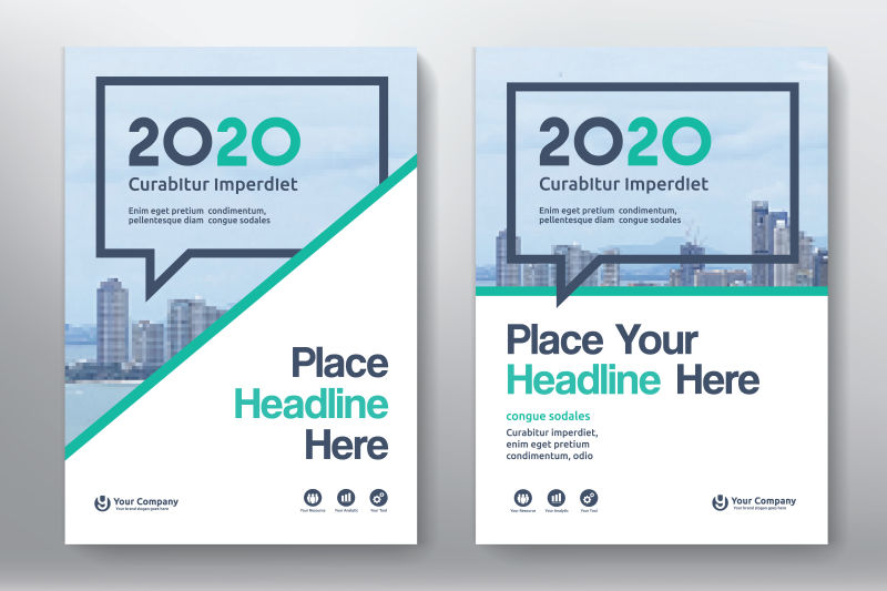 矢量i简单线条元素的书籍创意封面设计