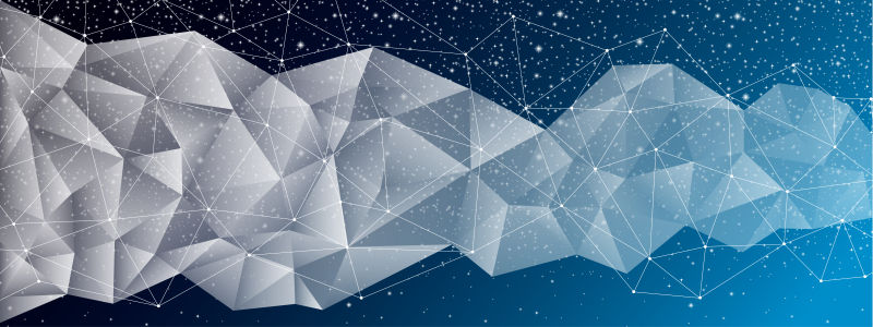 矢量几何元素背景图片-矢量几何多边形和墨渍元素的背景素材-高清图片