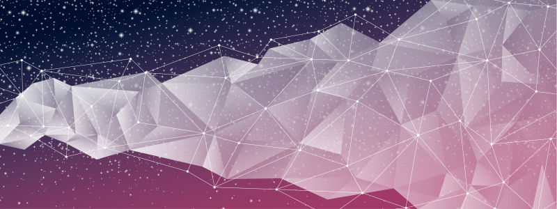 矢量彩色星空下的几何抽象元素背景