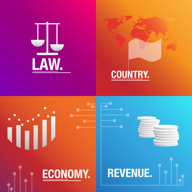 矢量的社会和法律概念插图