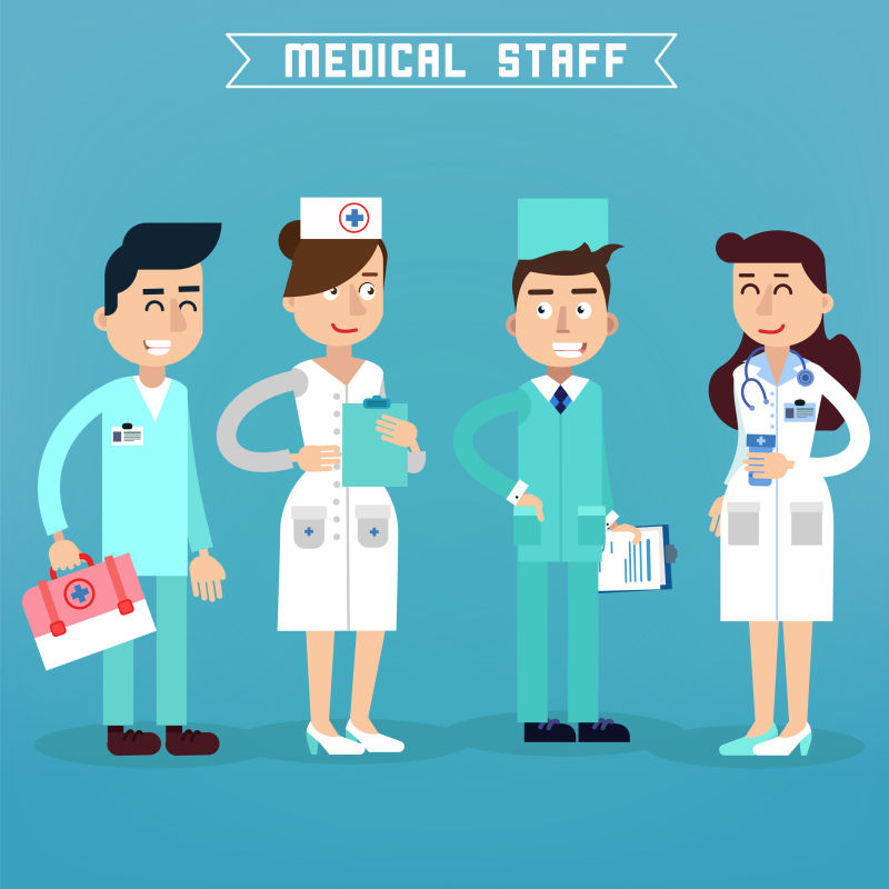 矢量的医务人员插图