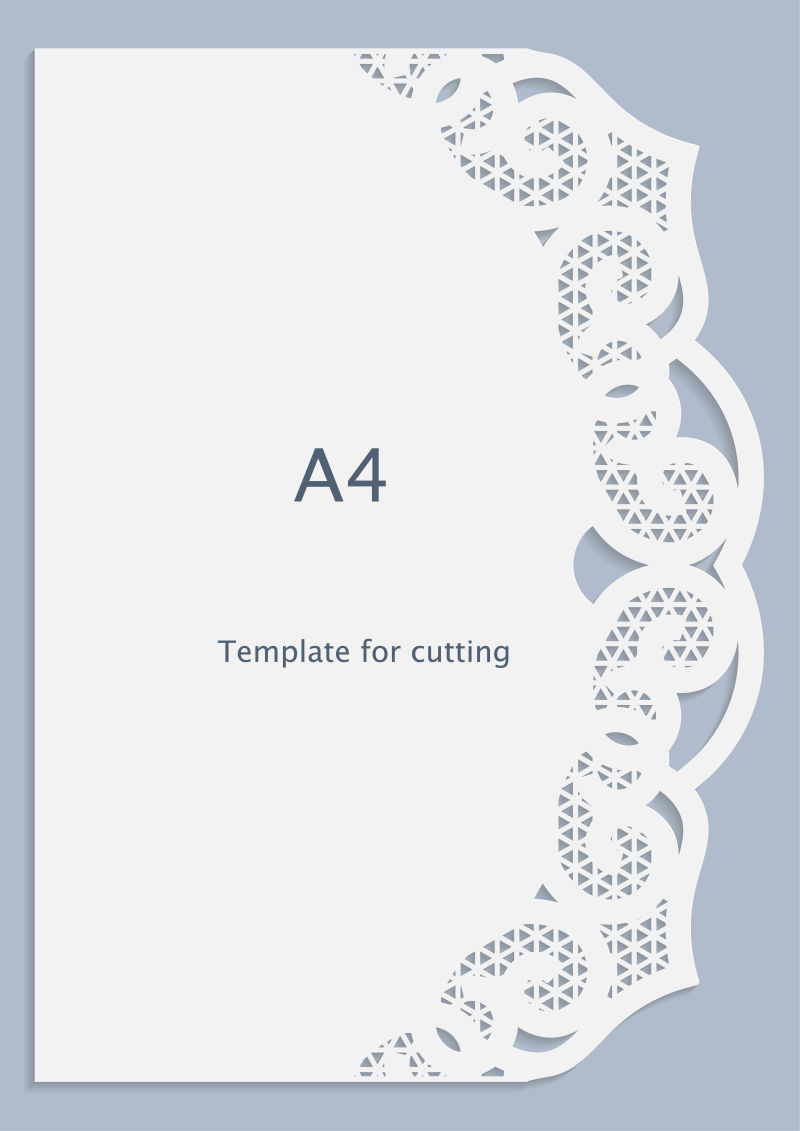 剪纸风格的矢量贺卡图案