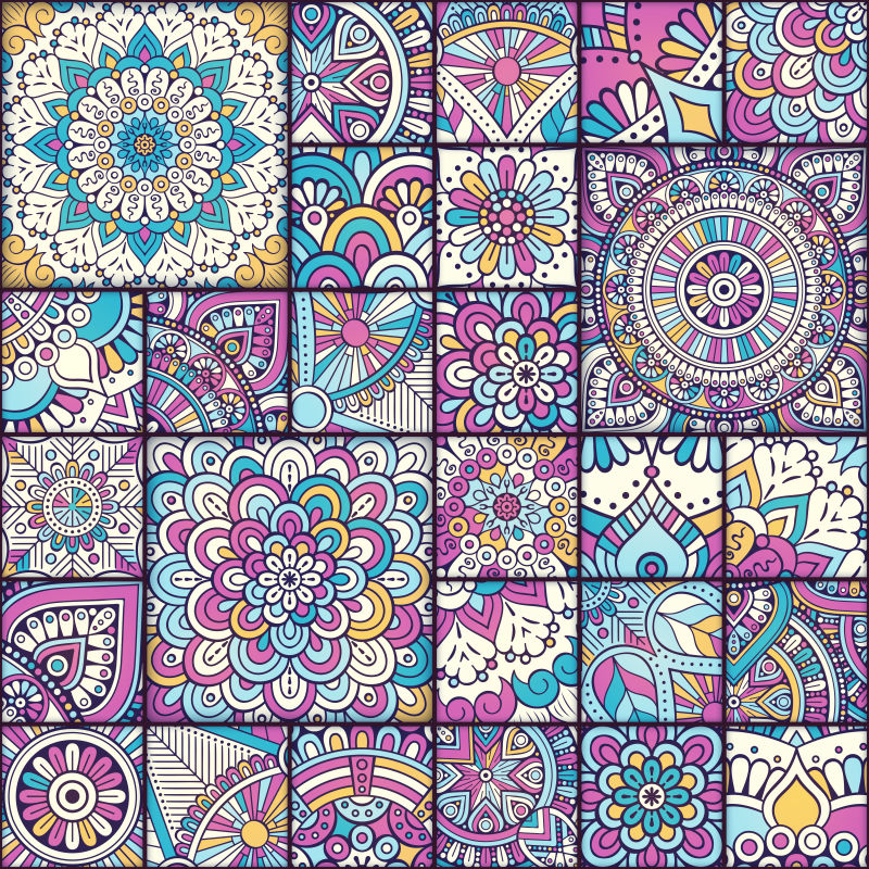 抽象的装饰图案矢量背景